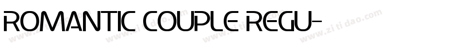 Romantic Couple Regu字体转换
